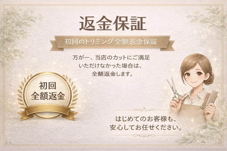 初めてのお客様への安心保証